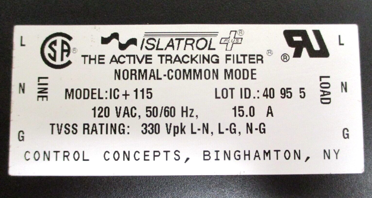 ISLATROL , IC-115 , TRACKING FILTER , SURPLUS