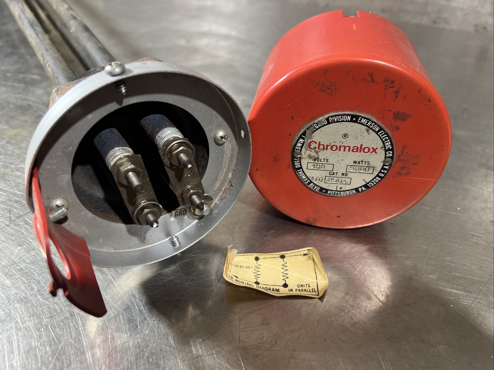 NOS SURPLUS CHROMALOX MTO-250A 480V 1P 5000W Heater 40-1/4” 31770