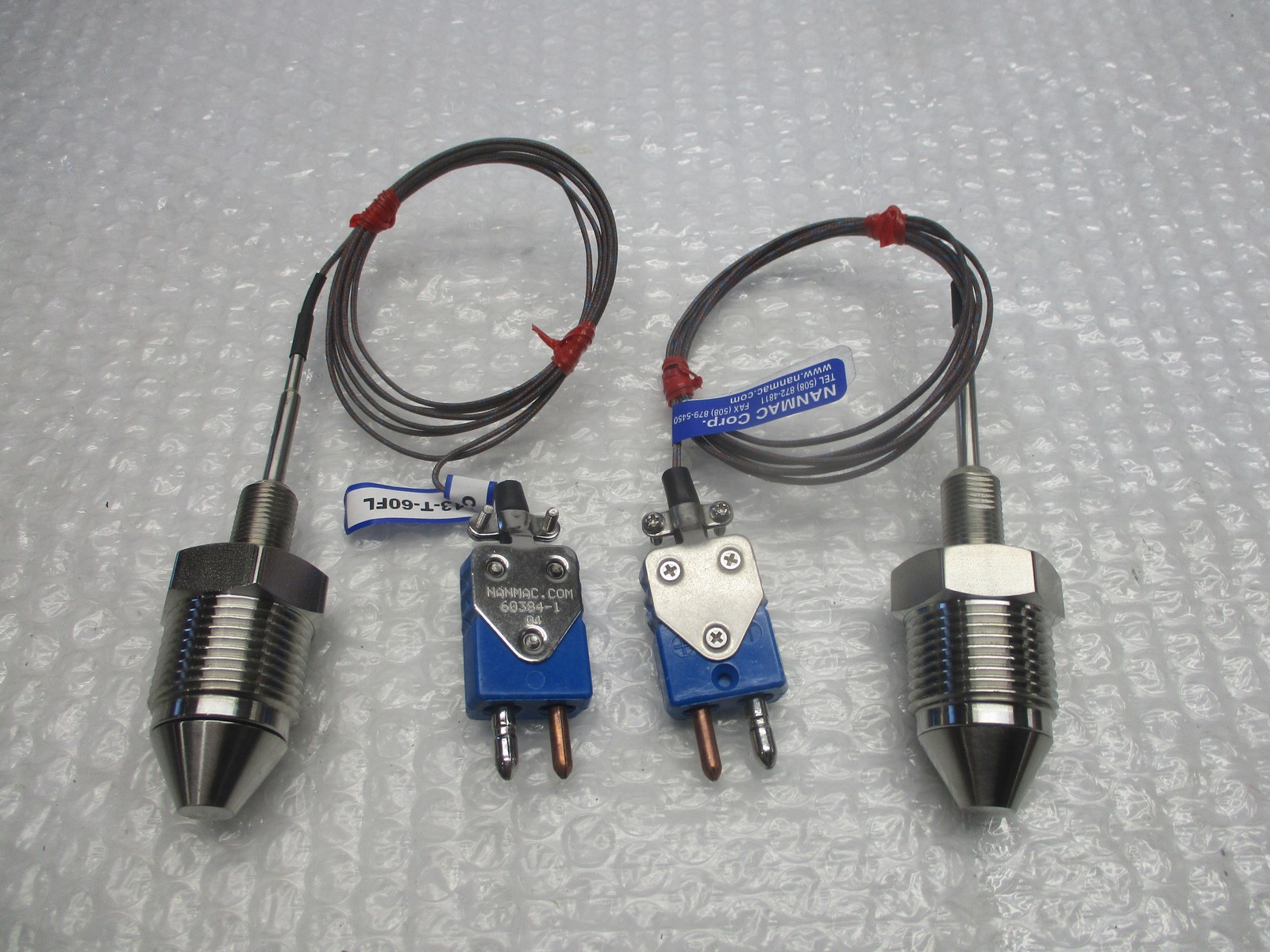 NANMAC 60384-1 C10-13-T-60FL THERMOCOUPLE LOT OF 2 NSNP
