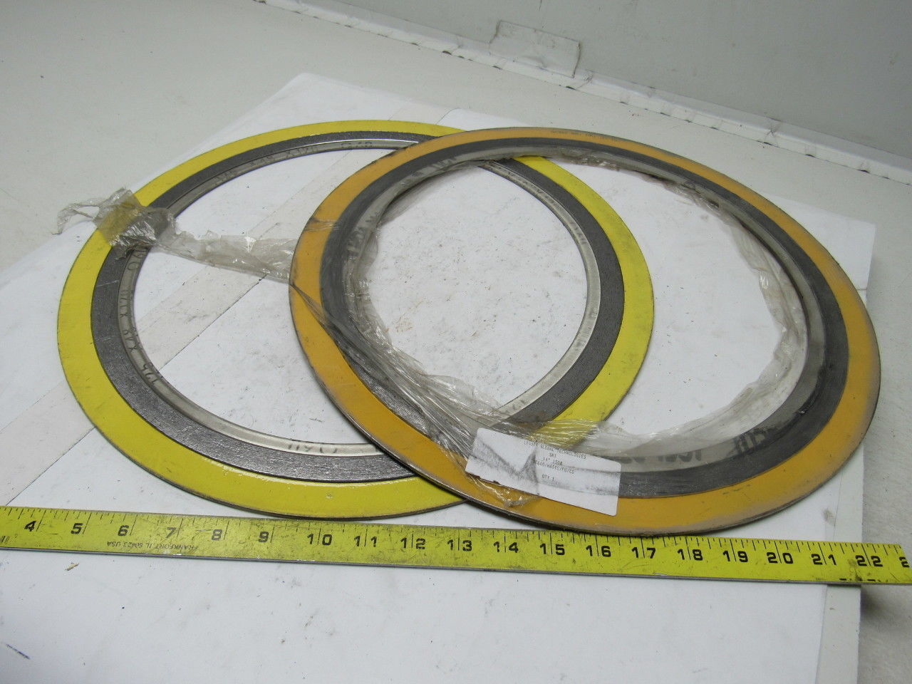 Leader INC600/HASTC/FG/CS 14″ #15 Spiral Wound Gasket Lot of 2