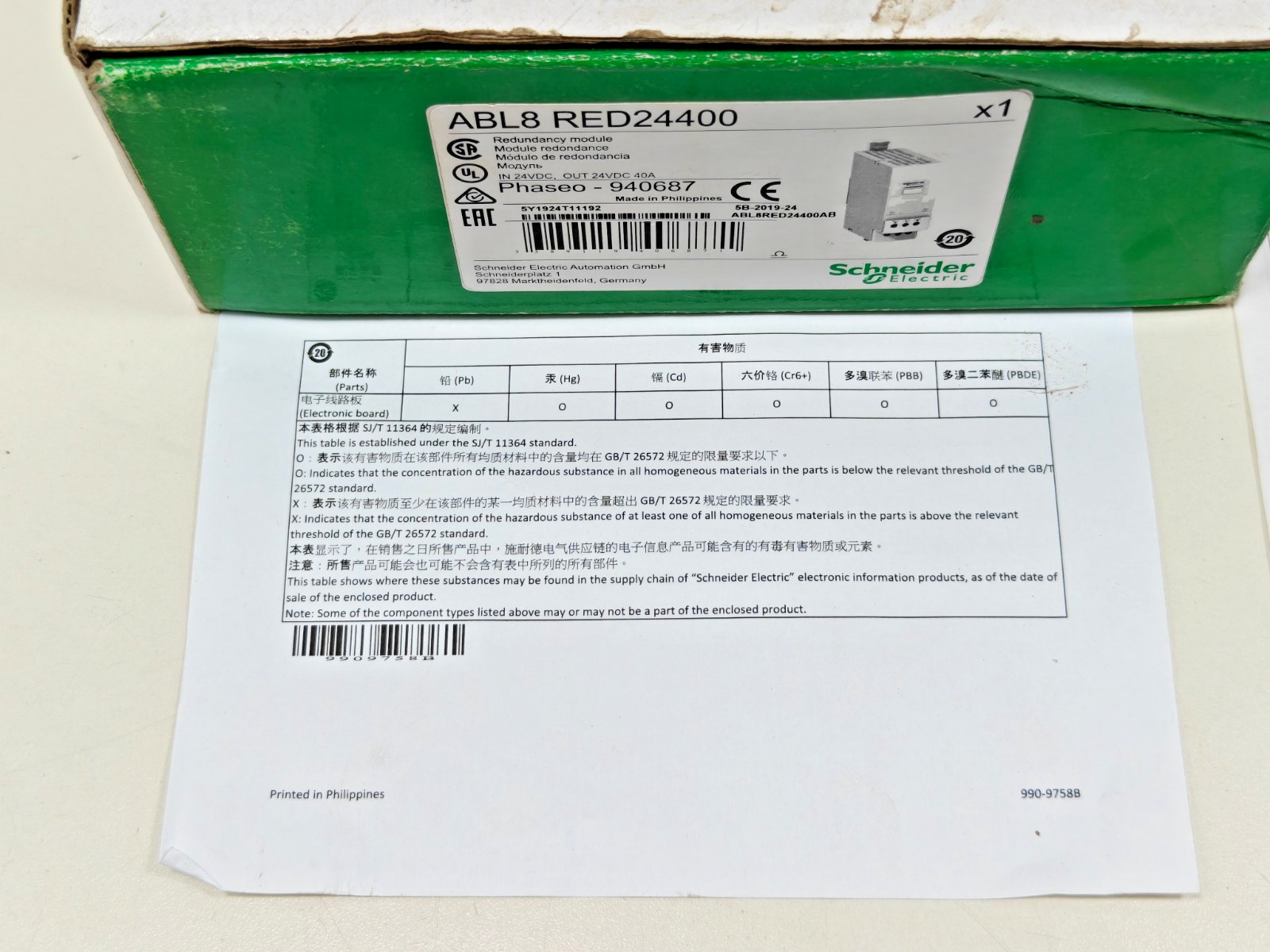 ABL8 RED24400 Schneider Electric Redundancy Module – 40A – for Regulated SMPS