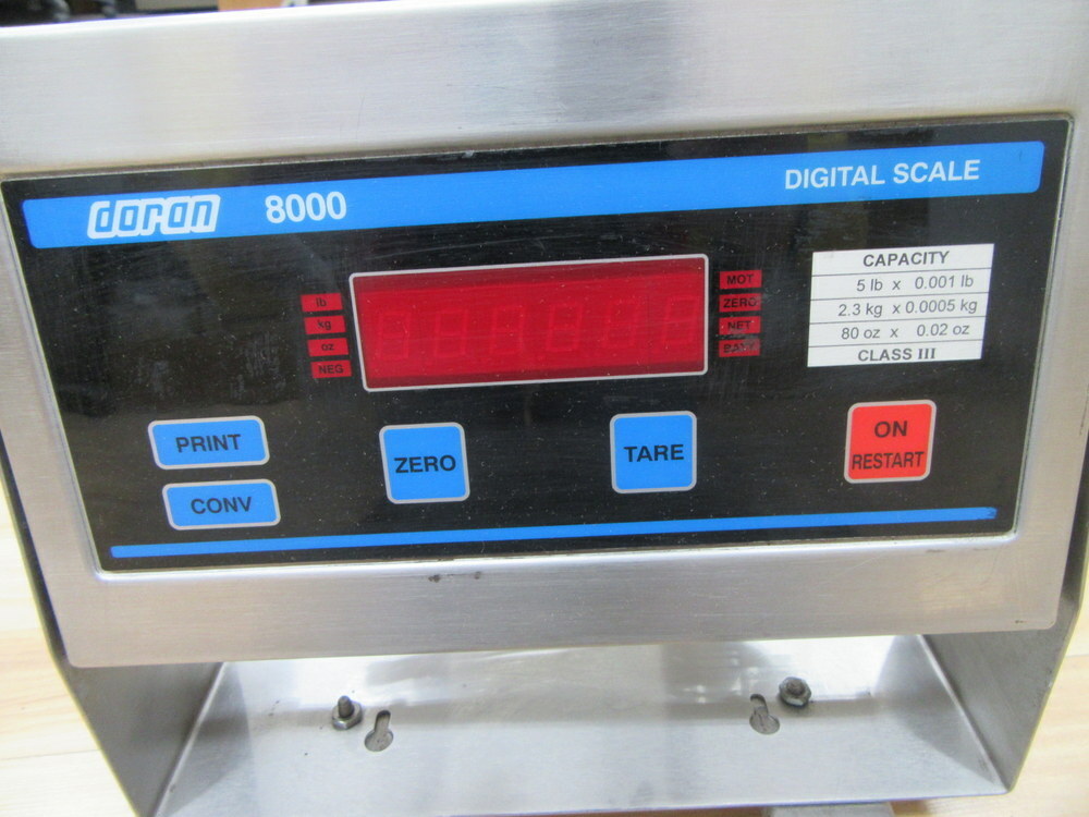 Doran Scales 8000M Stainless Steel Digital Scale DXL7005 Base