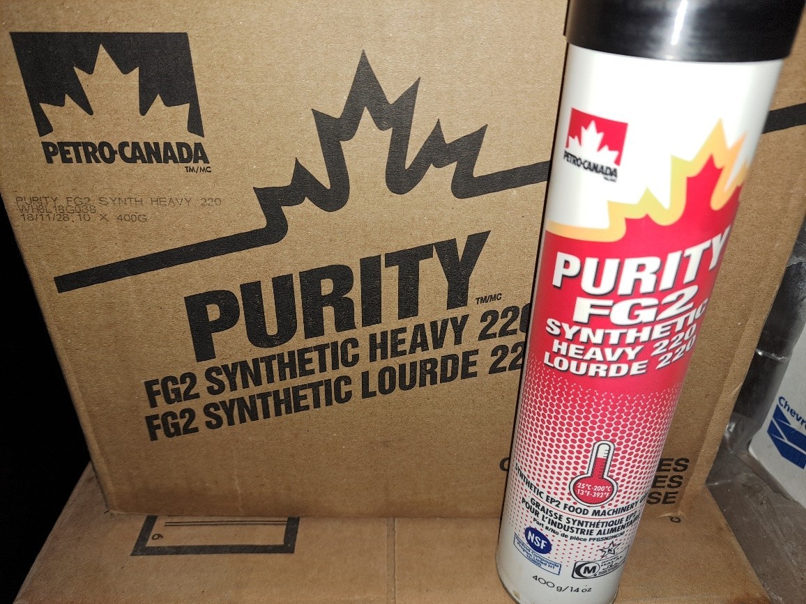 Petro Canada Purity Synthetic food grade fg2 Grease case of 10 14oz tubes