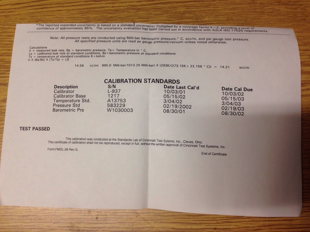 Cincinnati TEST SYSTEMS 420-15.00scc/m-3.5psig-21, EX0I3139, EX0I3135, Lot Of 4
