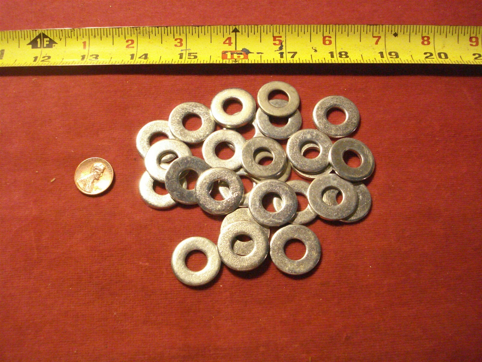 (2519.) USS Flat Washers 5/16″ Zinc Plated (Lot of 25 pc)