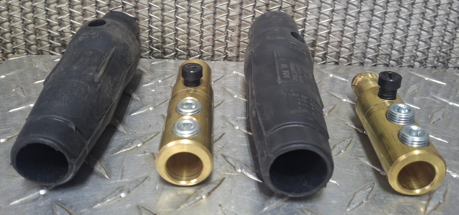 Leviton Black Rubber Jacket Male & Female With Brass Male & Female Connectors