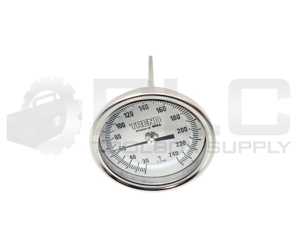 NEW WIKA 30060A207G4 BIMETAL THERMOMETER 3IN, 20/240F, 1/2IN NPT, GLASS