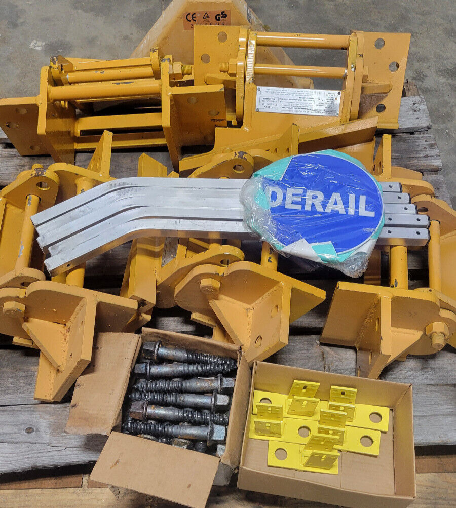 Aldon One-Way “Left Throw” Hinged Derail w/Manual Lift Sign Holder 4014-01-07L