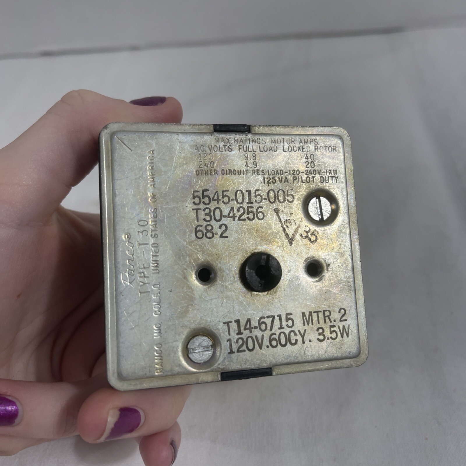 NEW NOS Ranco T30-4256 T304256 Defrost Timer 120V 60CY 3.5W T30 T14-6715 T146715
