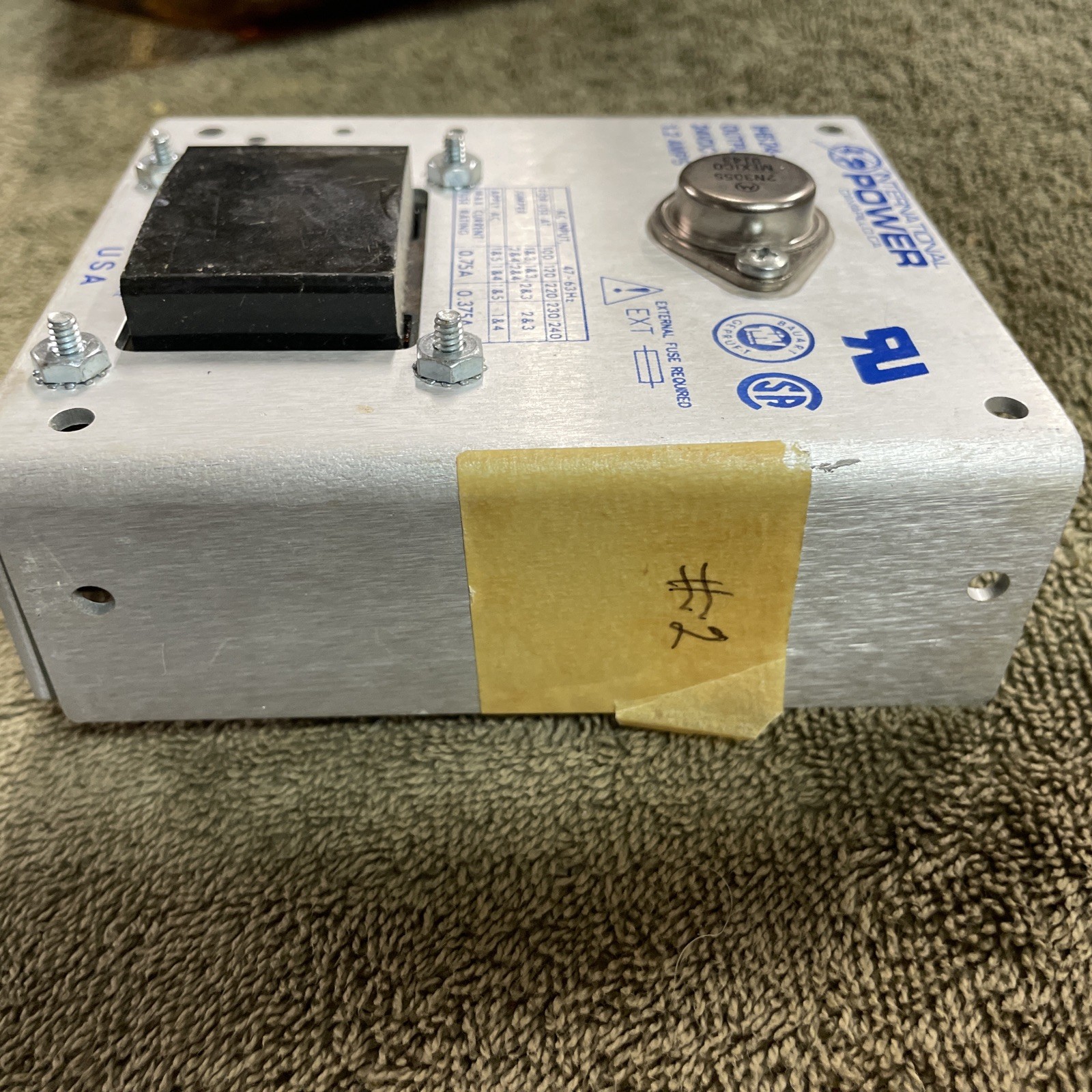 INTERNATIONAL POWER IHB24-1.2 POWER SUPPLY 24VDC 1.2A 47-63HZ