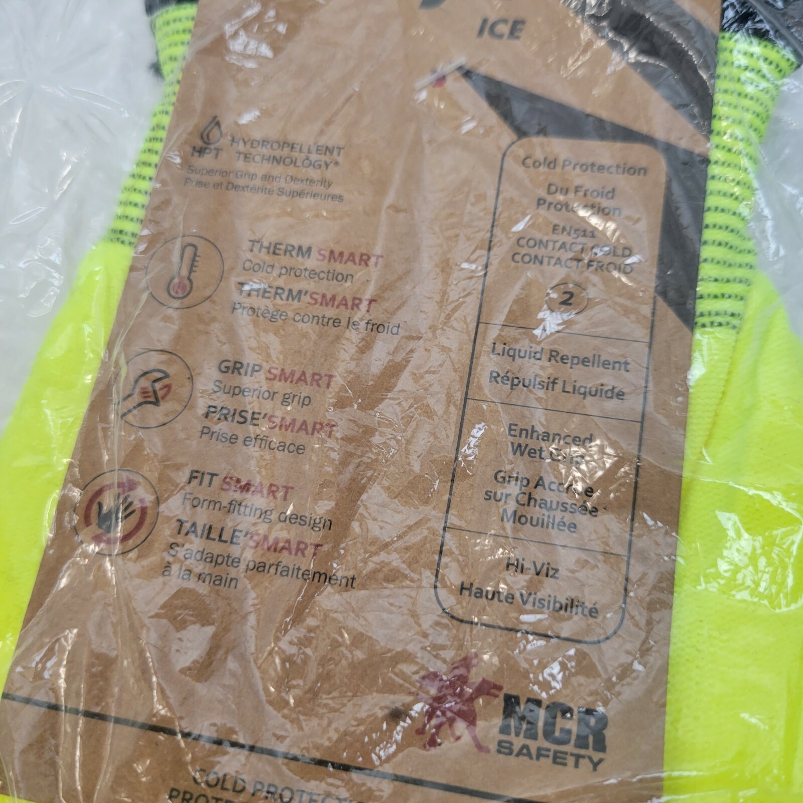 MCR safety Glove N9690HVL Ninja Ice High Visibility