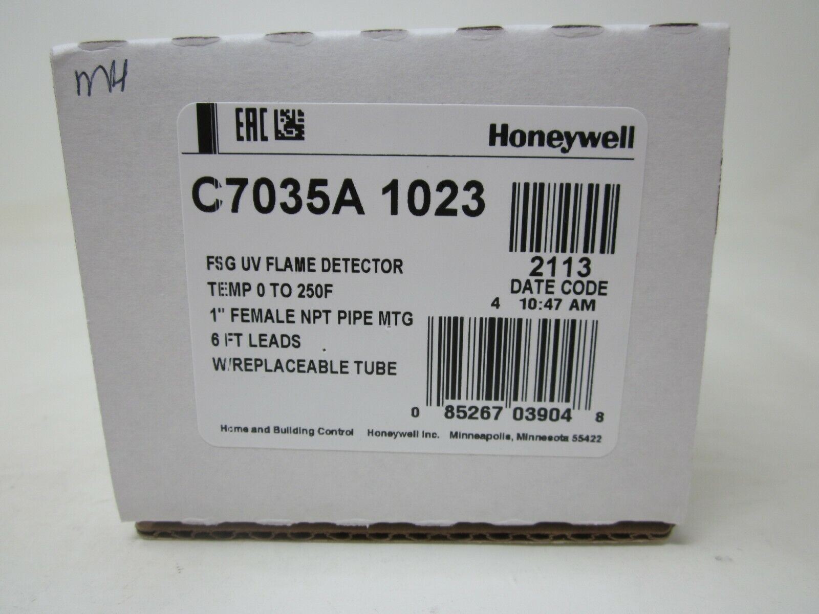 HONEYWELL C7035A1023 UV FLAME DECTOR