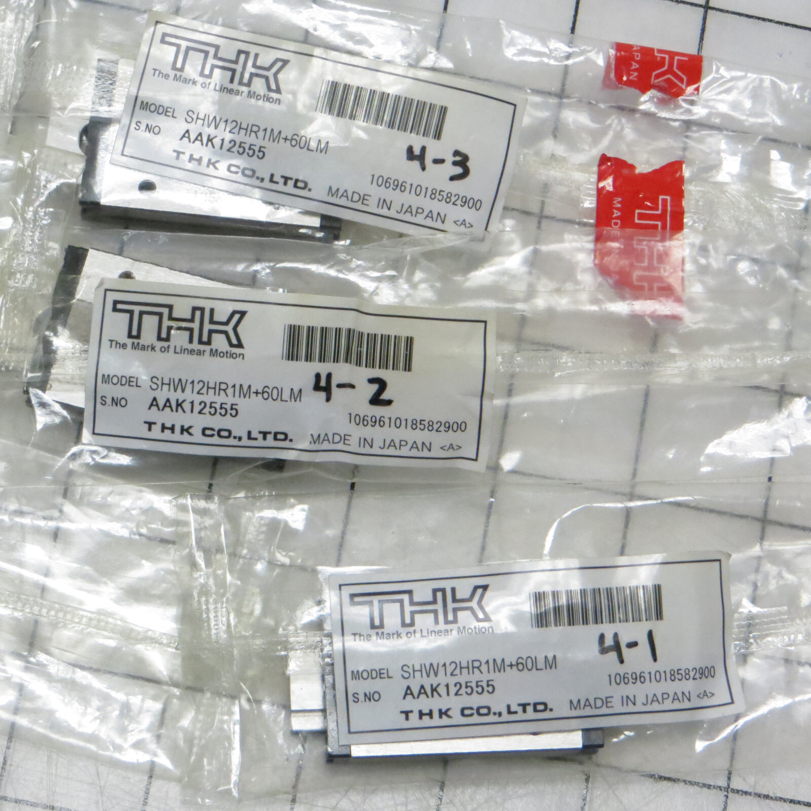 THK Caged Ball Linear Motion LM SHW Guide Rails Assortment – 13 pcs.