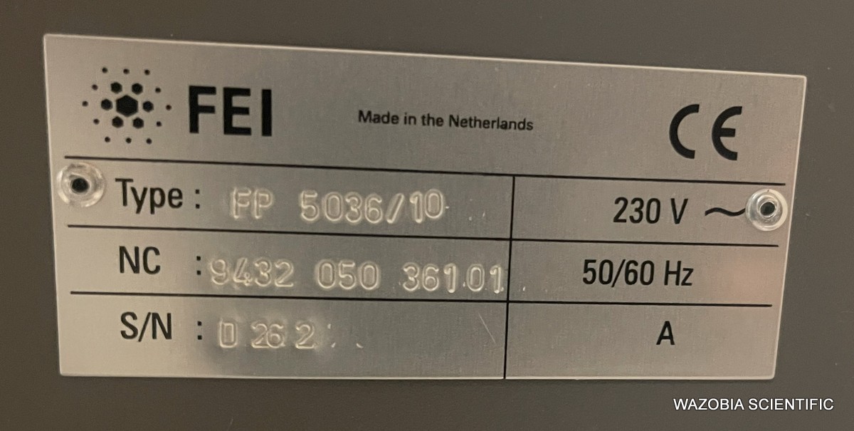 FEI TECNAI G2 POLARA TRANSMISSION ELECTRON MICROSCOPE 4022 260 6100 FP 5036/10