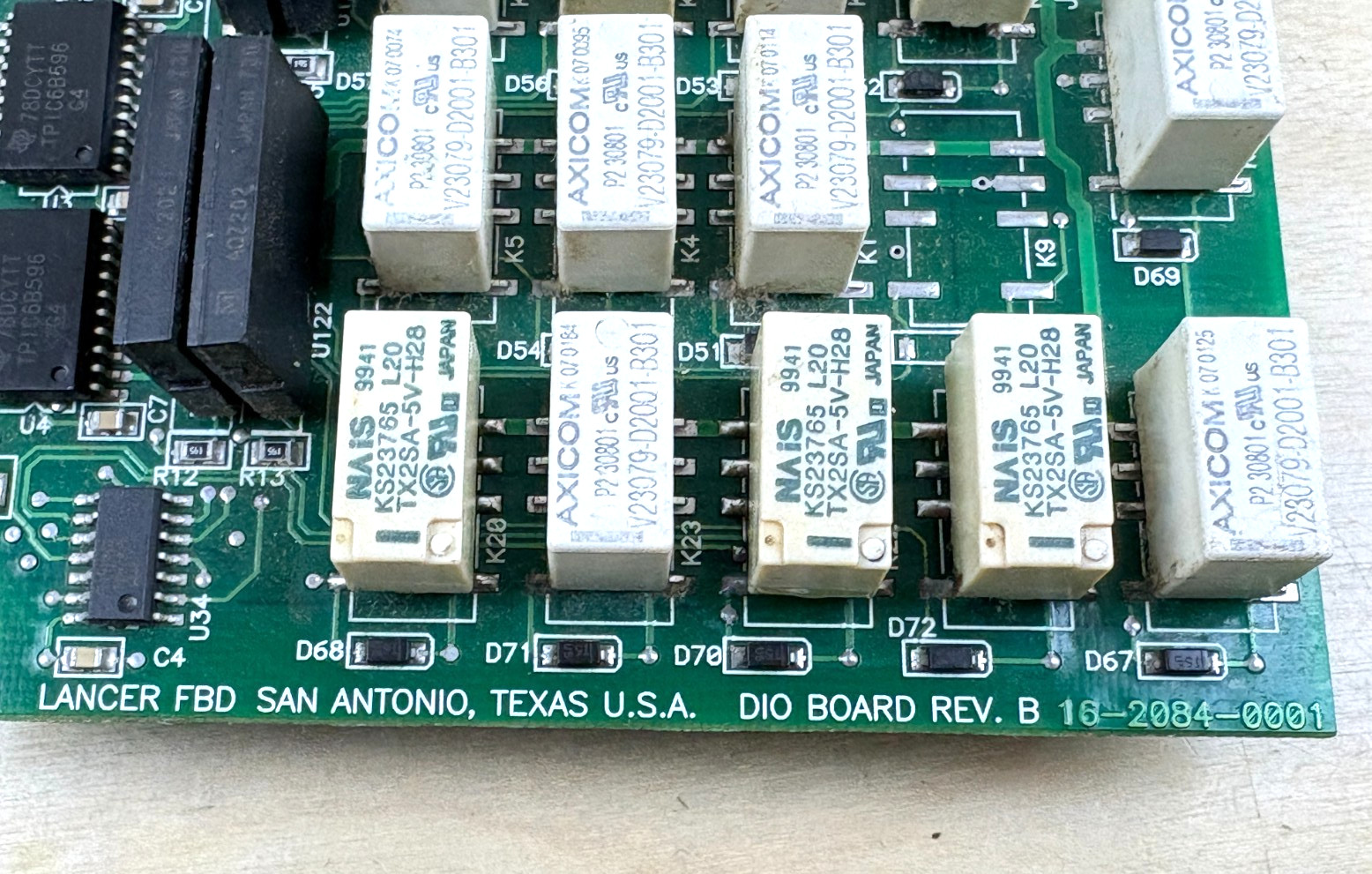 Lancer FBD 2085-003R DIO Board, Rev B, 16-2084-0001