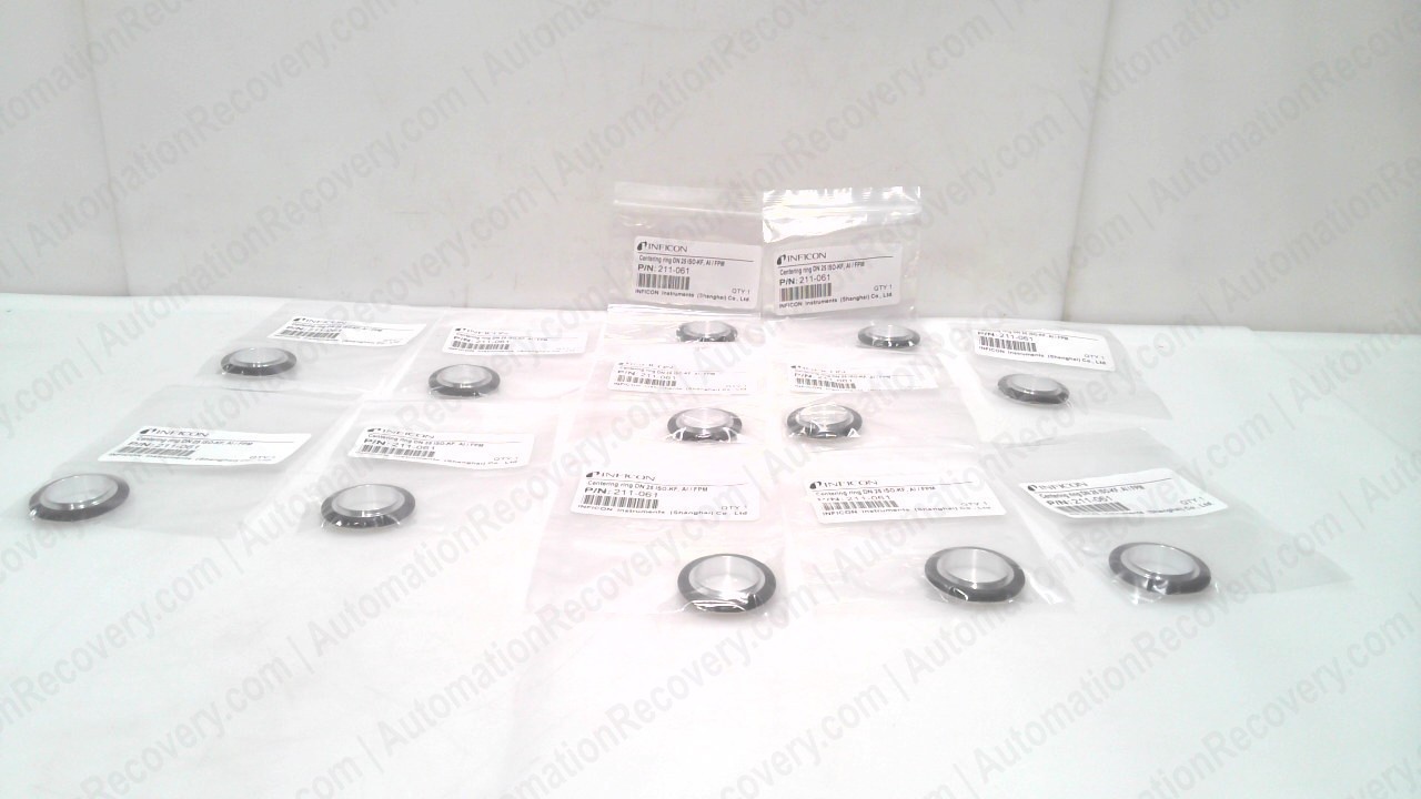 INFICON 211-061 PACK OF 12 DN 25 ISO-KF CENTERING ALUMINUM RING, NEW #347285