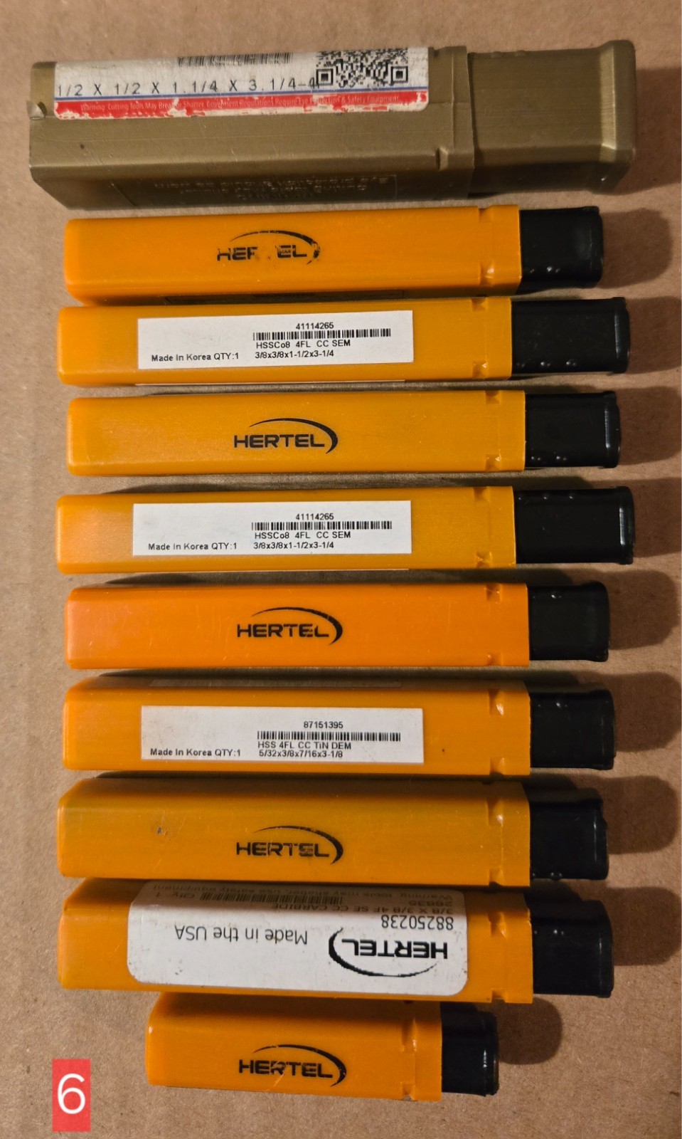 1 LOT NEW HERTEL END MILLS (FREE SHIPPING)