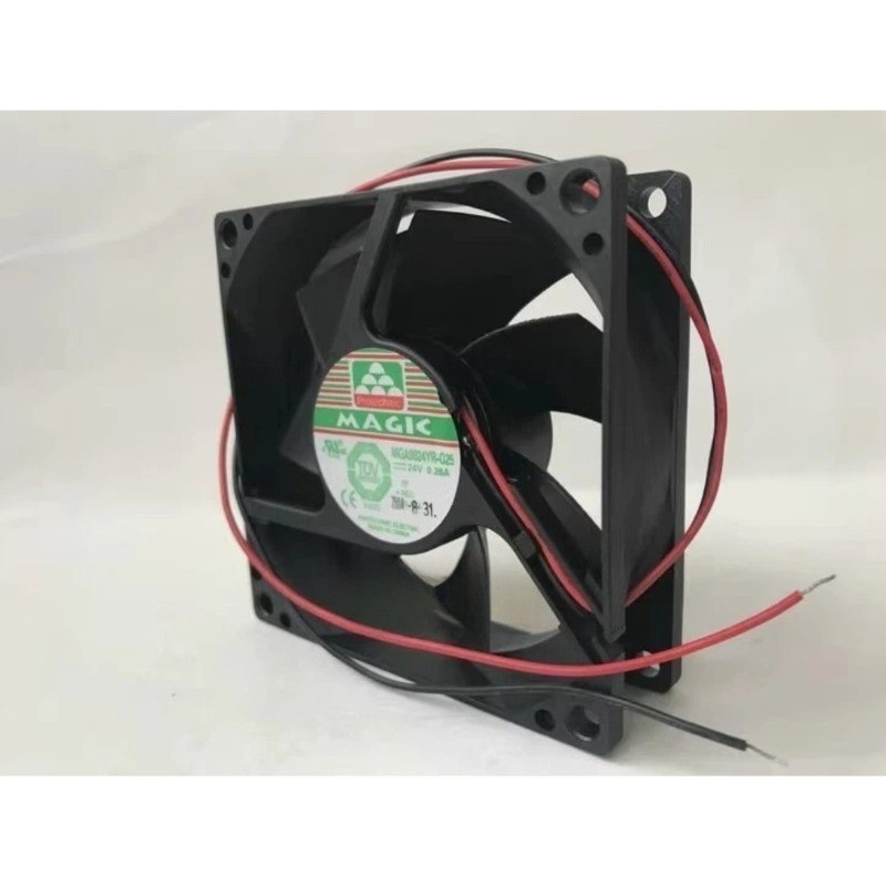 MAGIC 8025 MGA8024YR-025 DC24V 0.26A 8CM 2-wire Inverter Cooling Fan