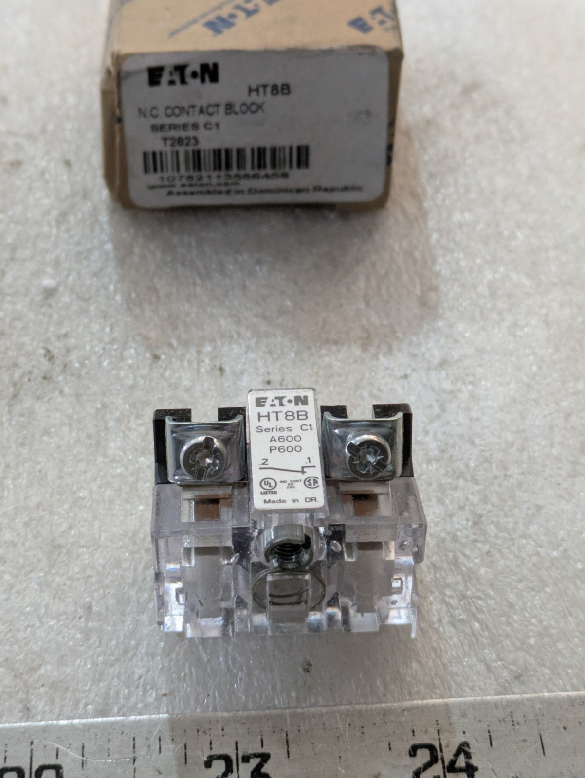 Eaton HT8B HT800 30.5mm 1NC Pushbutton Contact Block Industrial Control OEM