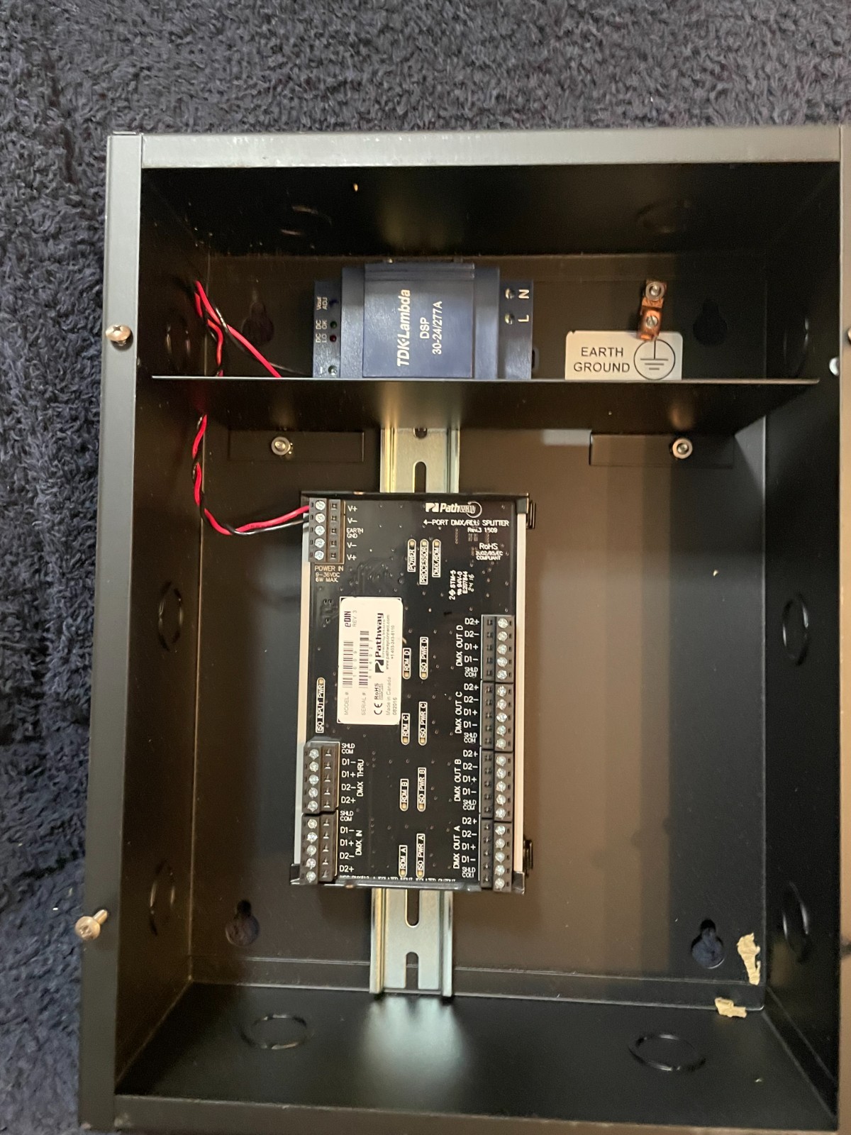 Pathway Connectivity 4 Way eDIN RDM Installation Repeater #4813