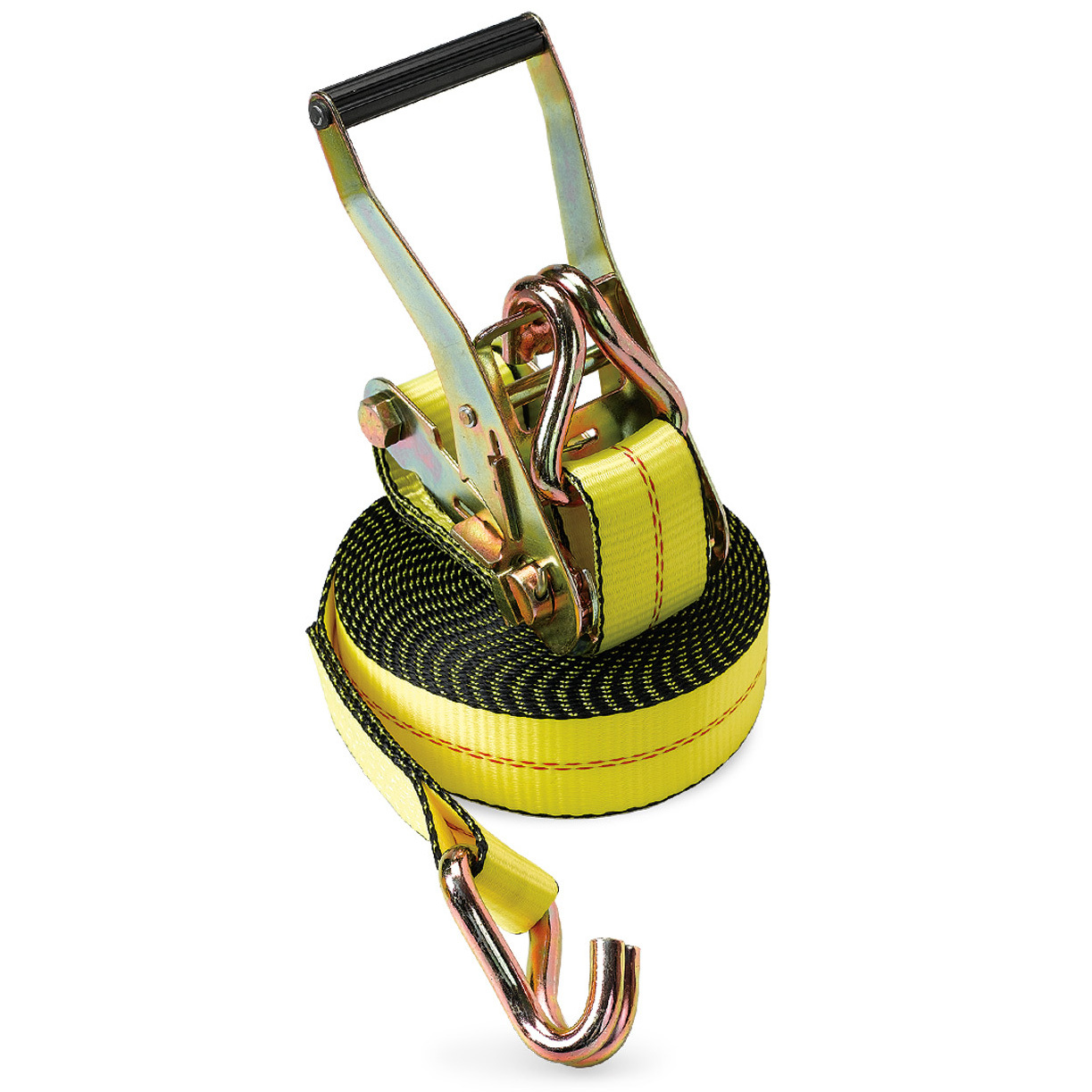 2 Pak 2″ 30′ Ratchet Straps Tie Down WH J Hook Flatbed Truck Trailer Cargo Strap