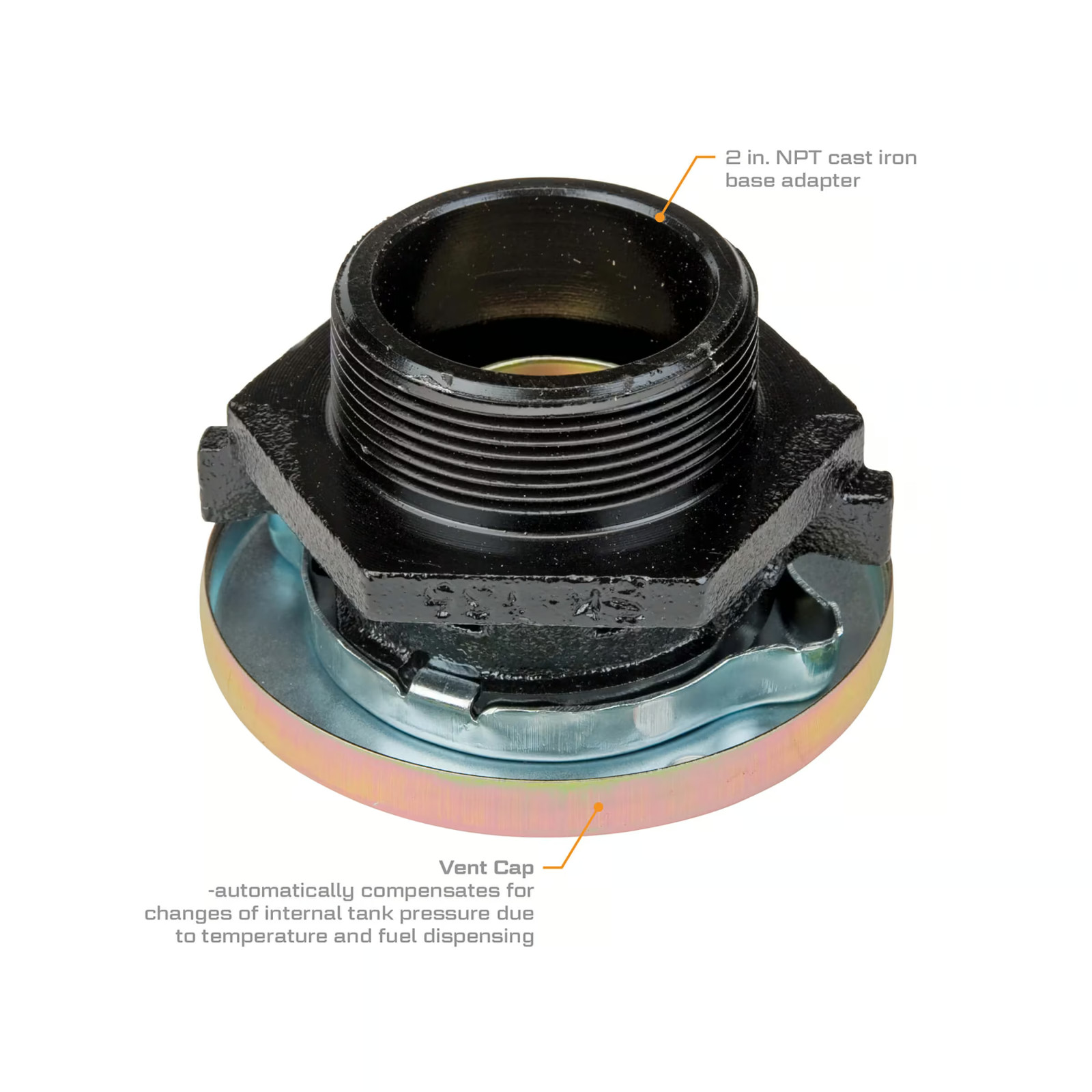 GPI 906001-4 Pressure Vent Cap Assembly 2″ NPT Fuel Storage Tank Lockable NEW