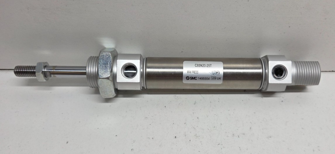 NEW NO BOX! SMC 20MM BORE X 25MM STROKE PNEUMATIC CYLINDER C85N20-25T