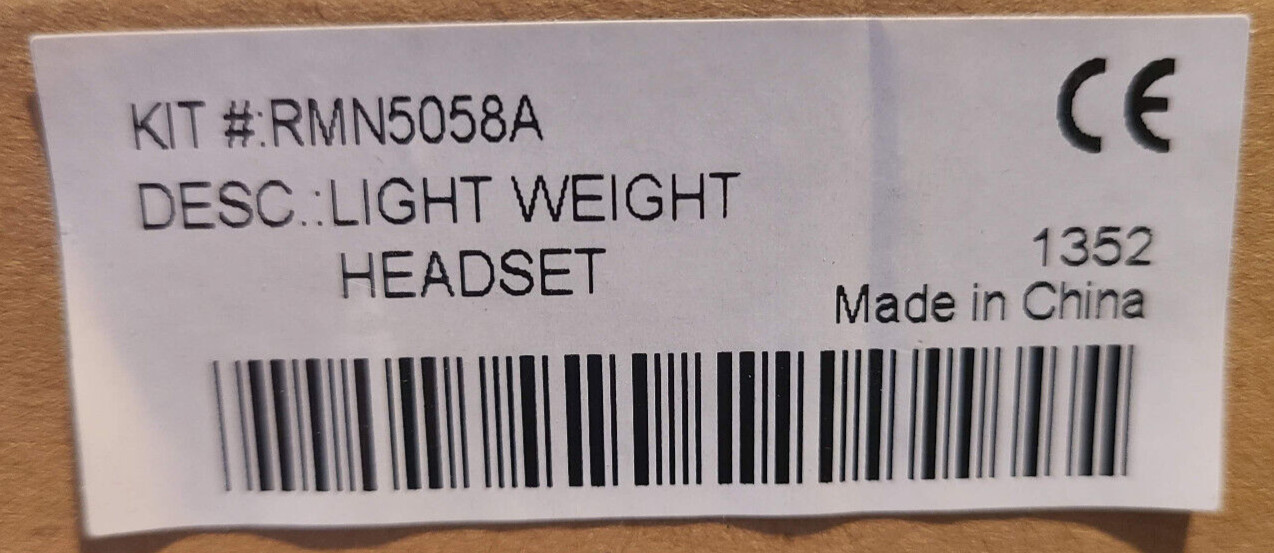 Motorola Rmn5058a Headset Push To Talk for APX, XTS, XPR – NEW IN BOX