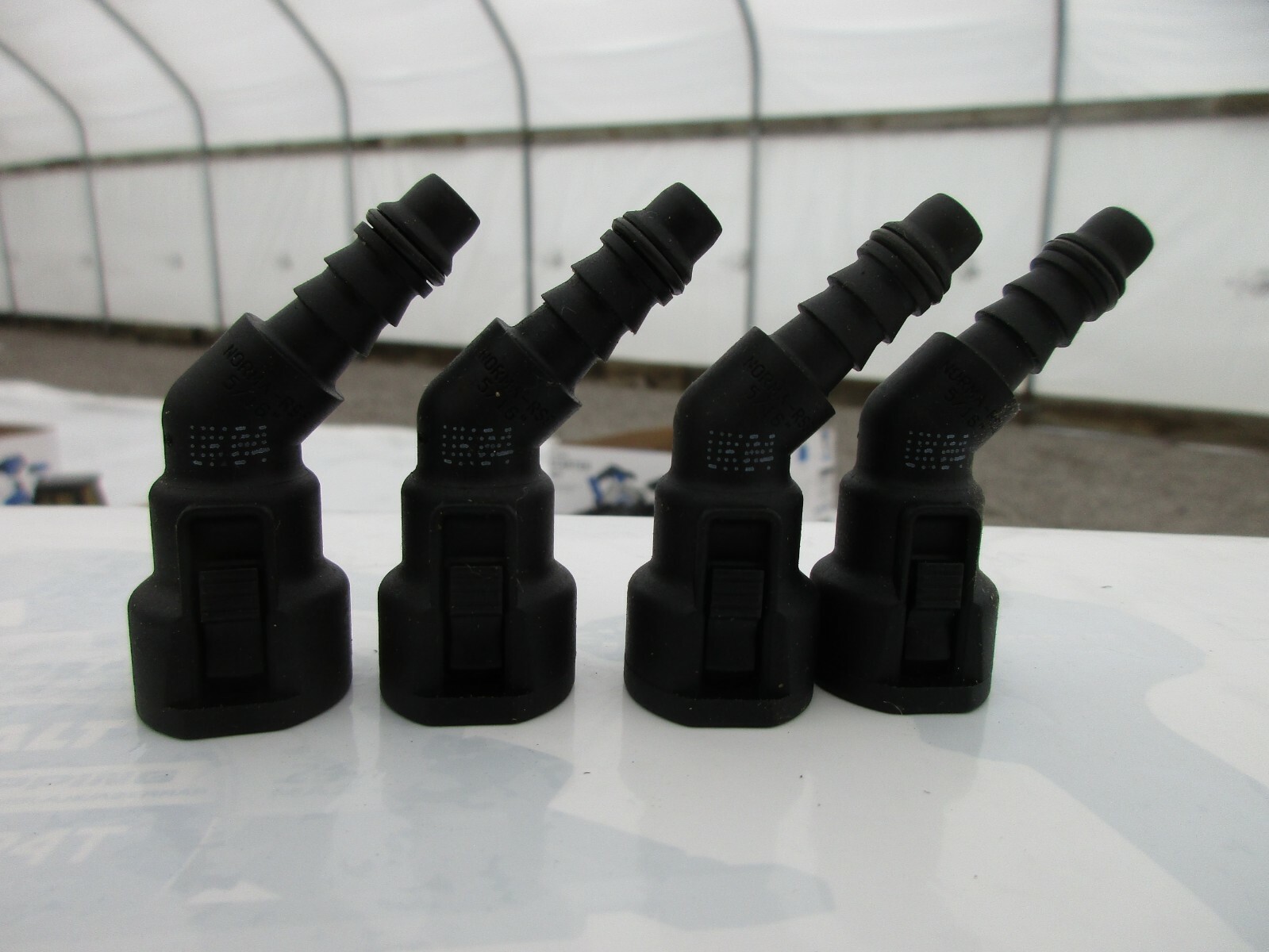 Norma RSS 5/16″ PA12-GF50 UK04 45 Deg. Connector, Look at Pics For Dimensions