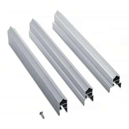 Asi Global Partitions 40-8450651 Headrail, 65″ D, 65″ H, 3/4″ W, Al/Ss