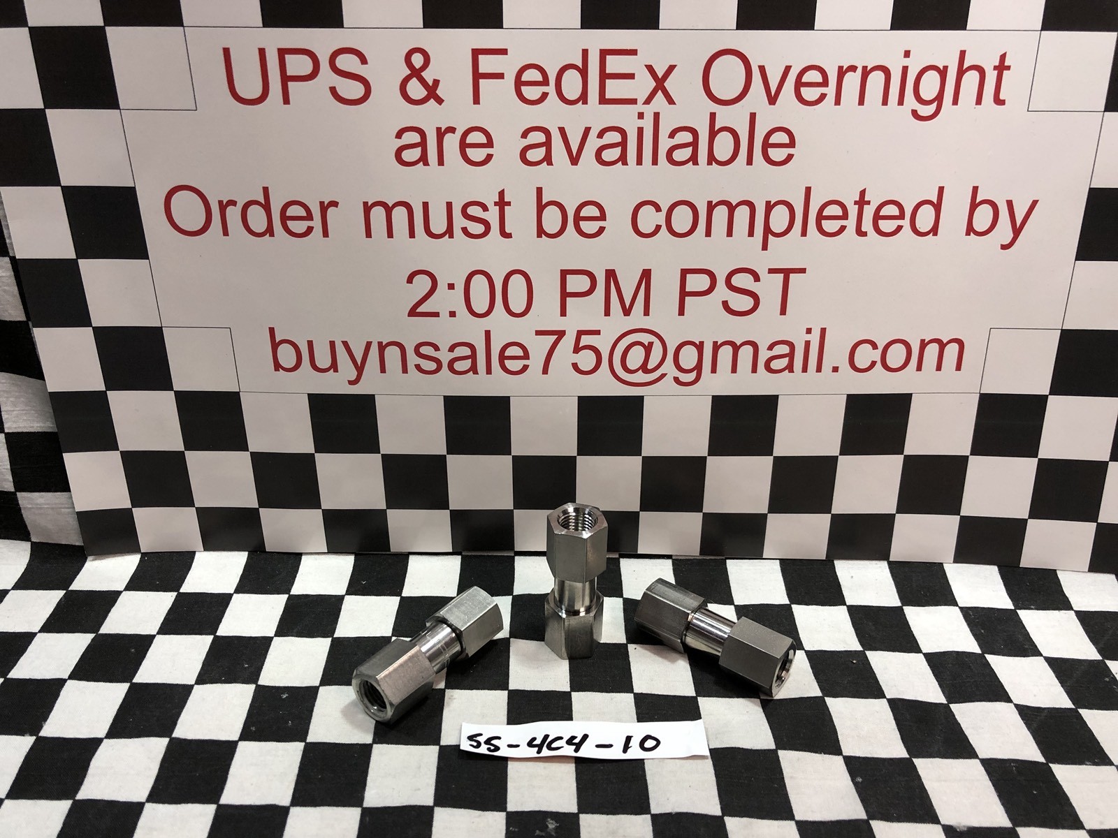 Lot Of 3 SWAGELOK SS-4C4-10, Poppet Check Valve 1/4″ FNPT, SHIPSAMEDAY#1373D8