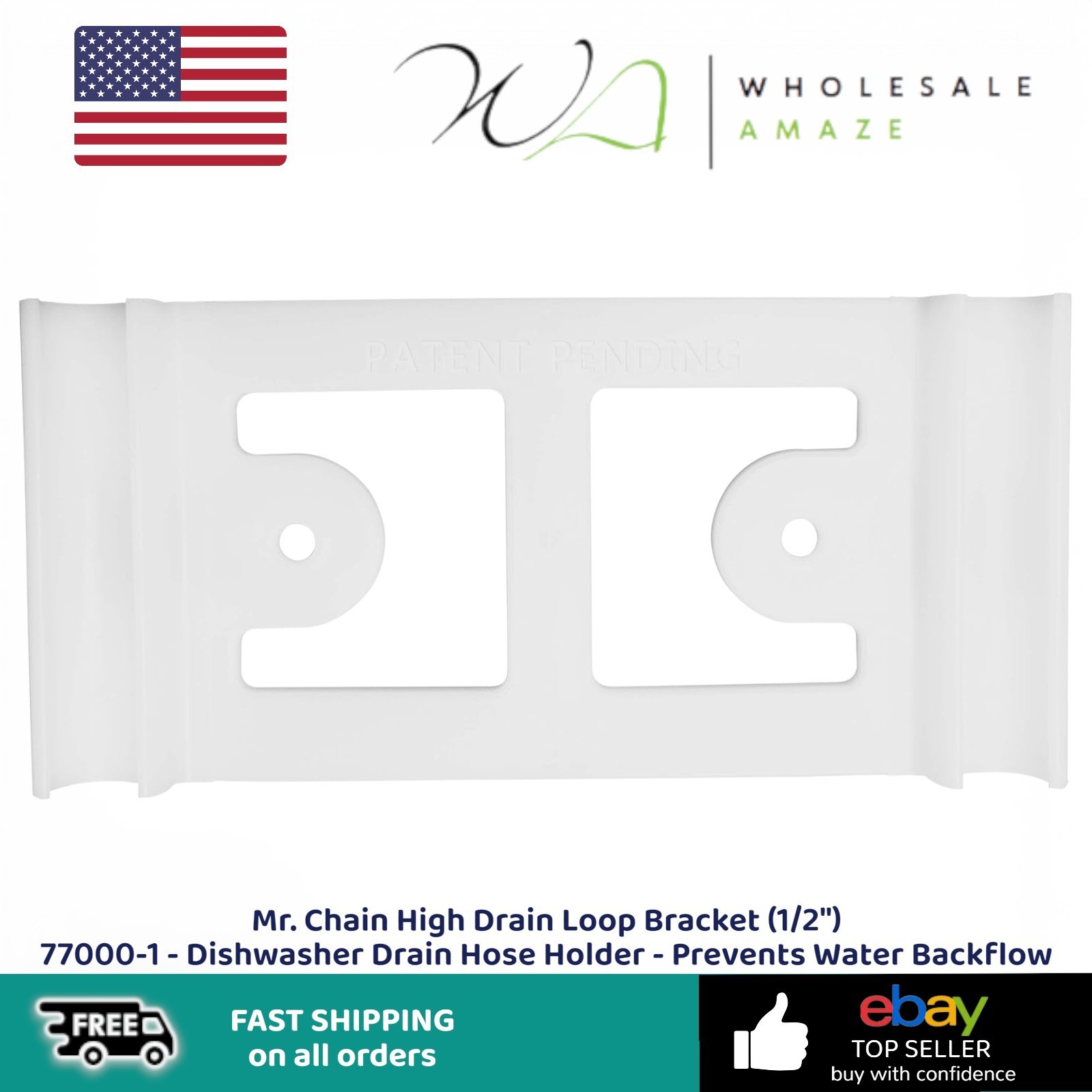 Mr. Chain High Drain Loop Bracket (1/2″) 77000-1 – Dishwasher Drain Hose Holder