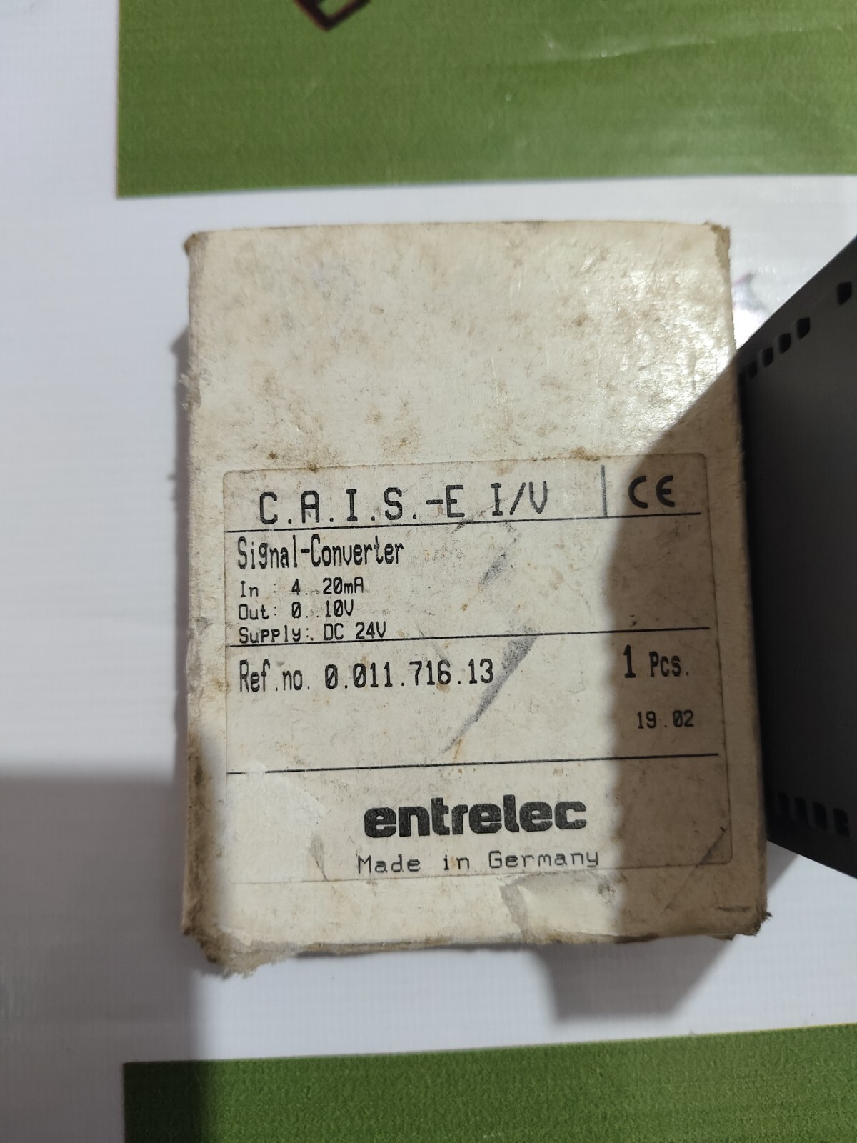 ENTRELEC C.A.I.S.-E I/V SIGNAL CONVERTER VOLTAGE 24VDC FREE FAST SHIPPING