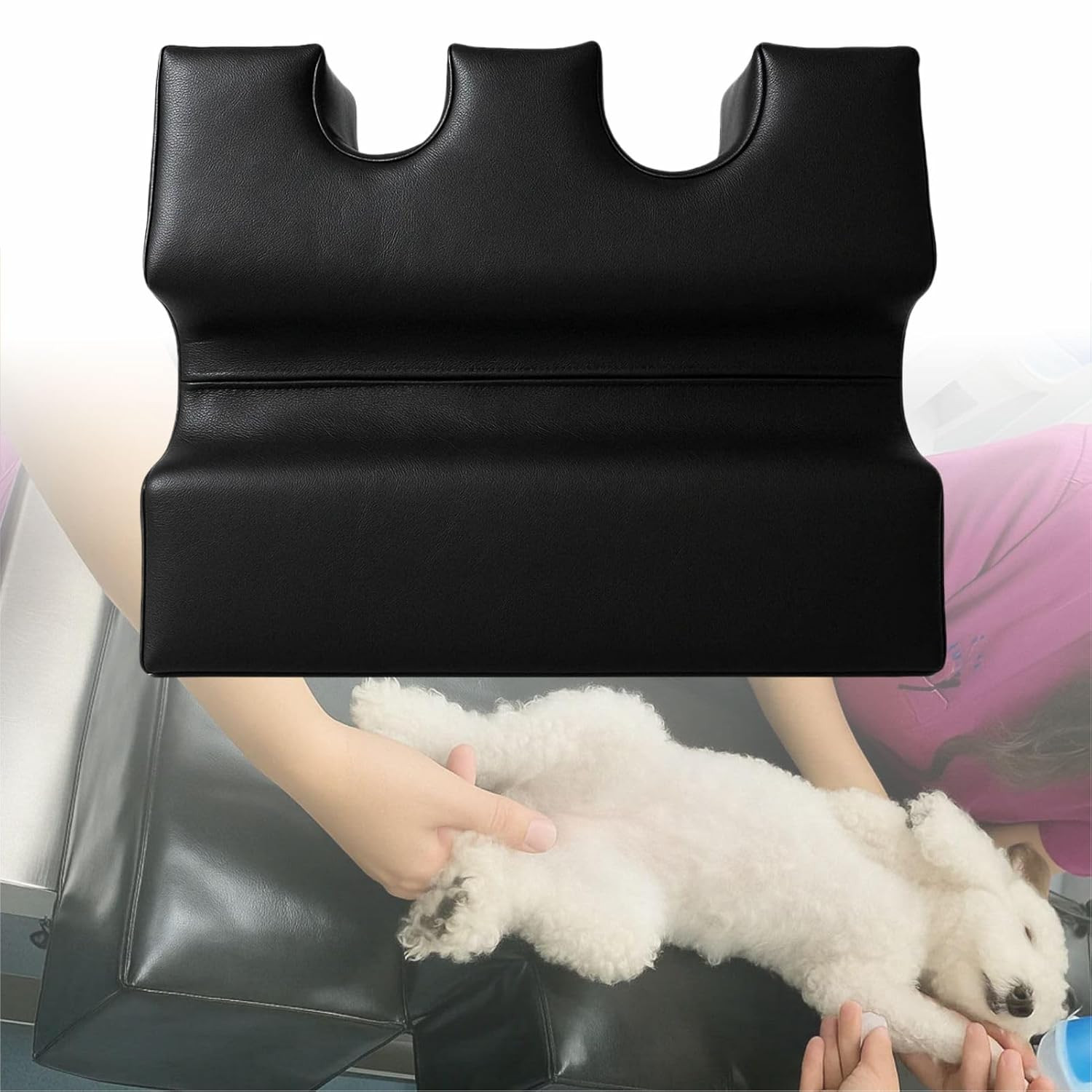 Veterinary Ultrasound Positioner Wedge with U Slot, Dog X-Ray Immobilizer Pad fo