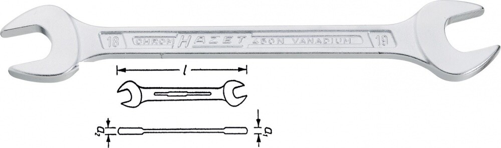 Hazet Double Key External Hex Profile 20×22 450N-20X22