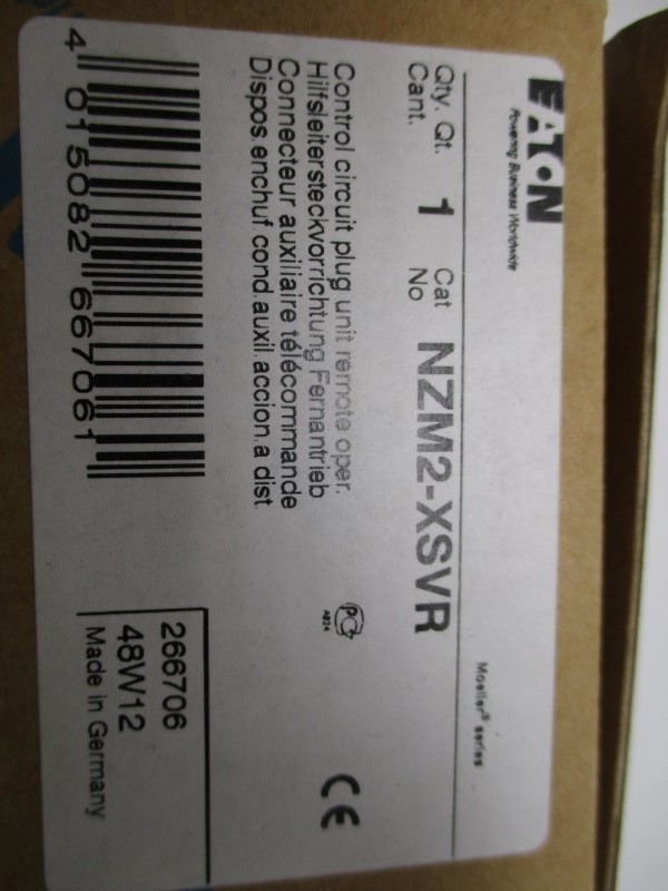 EATON NZM2-XSVR CONTROL CIRCUIT PLUG UNIT REMOTE OPER. NSMP