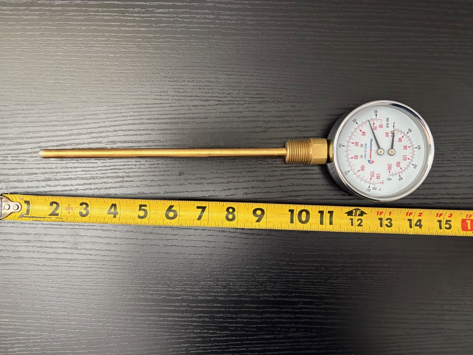 Cleaver Brooks Pressure & Temperature Gauge 3-1/2″ 0-200# 60-260F 850-01061-000