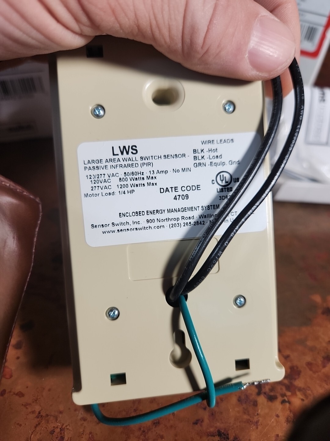 Sensor Switch LWS IV 120 V/277 V AC Occupancy Sensor READ!