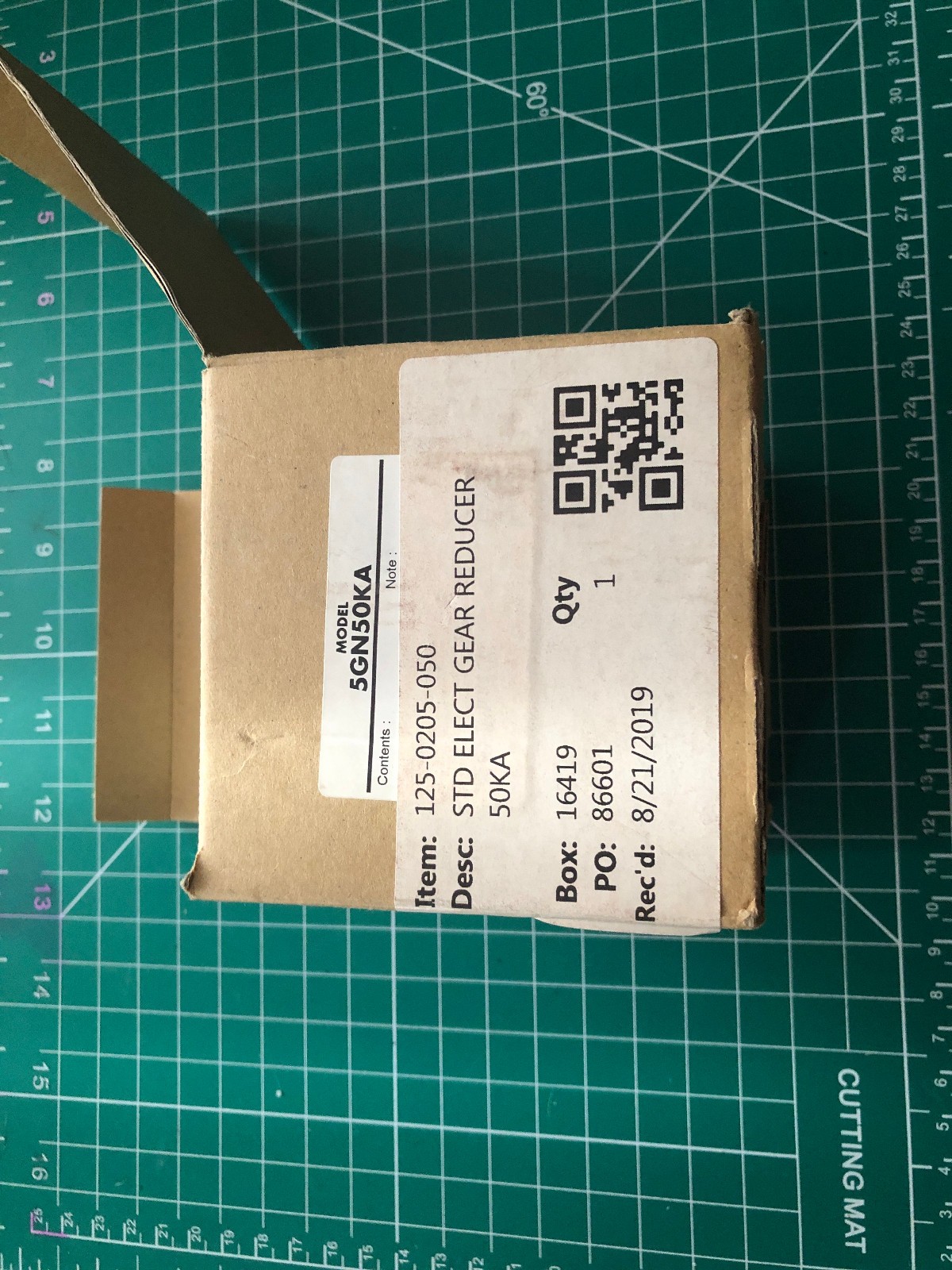 PARALLEL SHAFT GEARHEAD 1/2″ SHAFT 50:1 REDUCTION RATIO NEW- NEVER USED