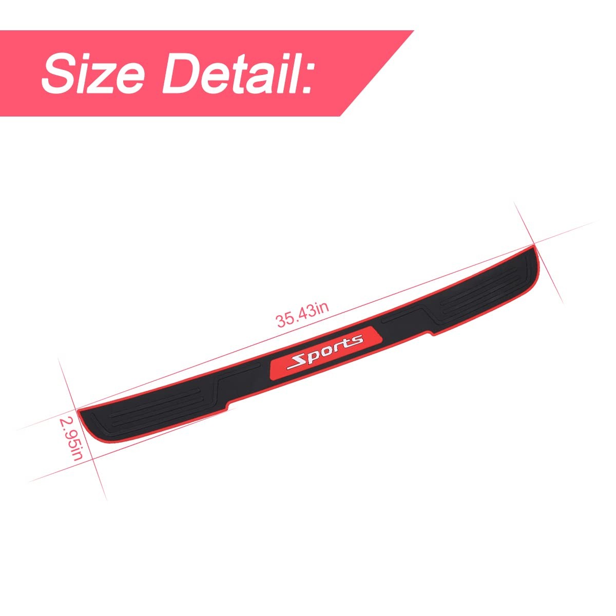 Rear Bumper Guard Protector for Car, Universal Black Rubber Scratch-Resistant…