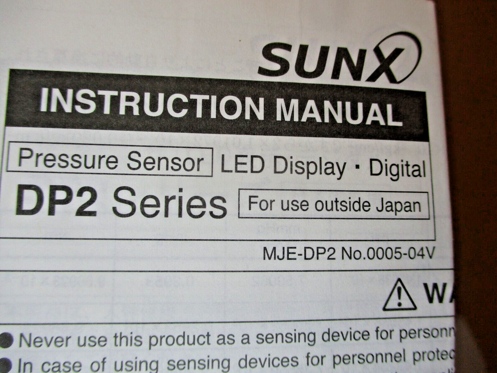 SUNX DP2-21F-P UDP221FP Pressure Sensor w/ Digital LED Display 100kPa 46939ELL