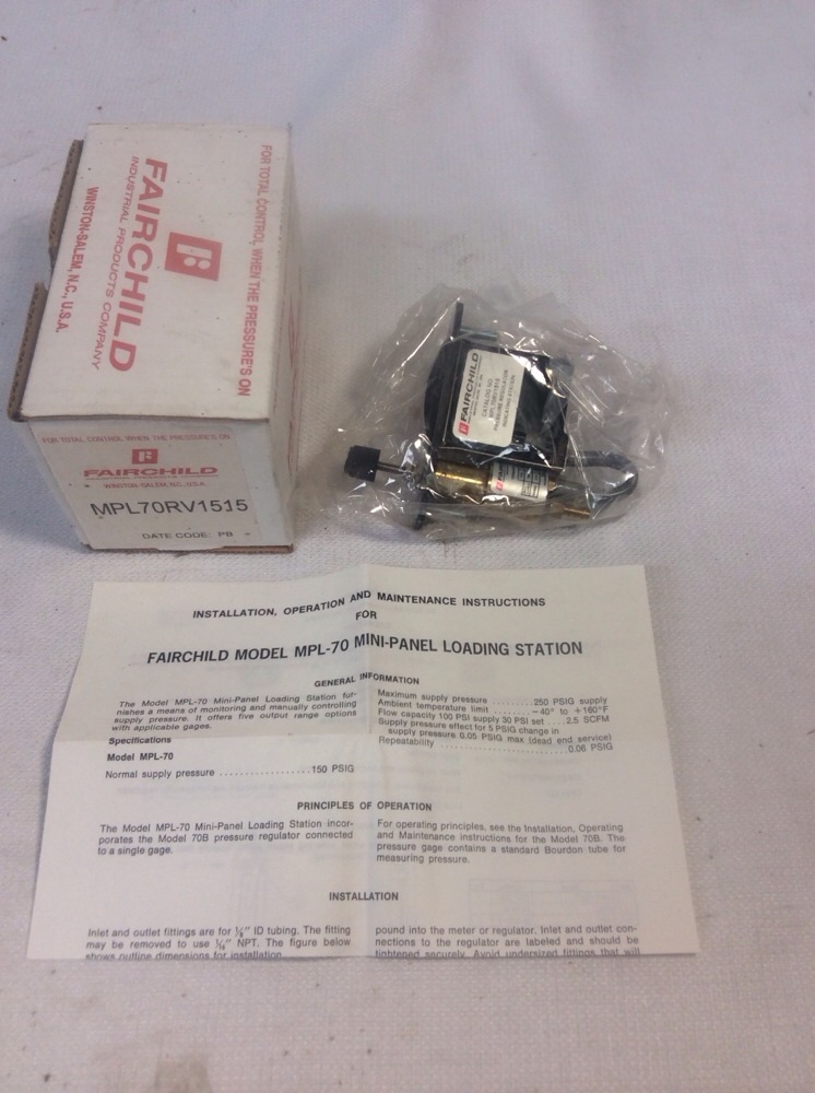 FAIRCHILD MINI-PANEL LOADING STATION MPL70RV1515 New Surplus