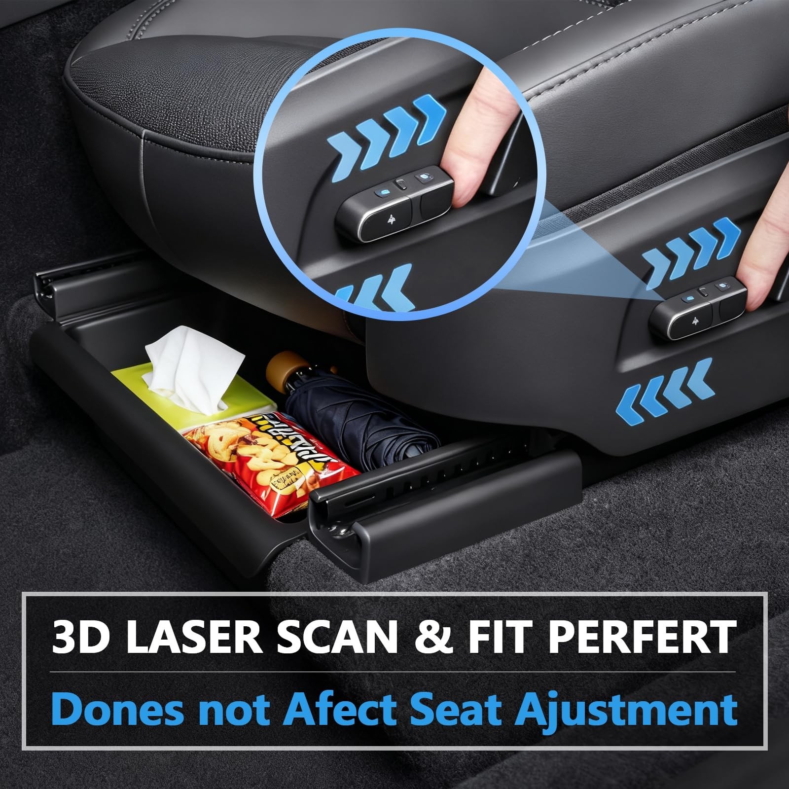 Upgraded Under seat Storage Tray with Lid for Tesla Model Y Juniper 2026, Hid…