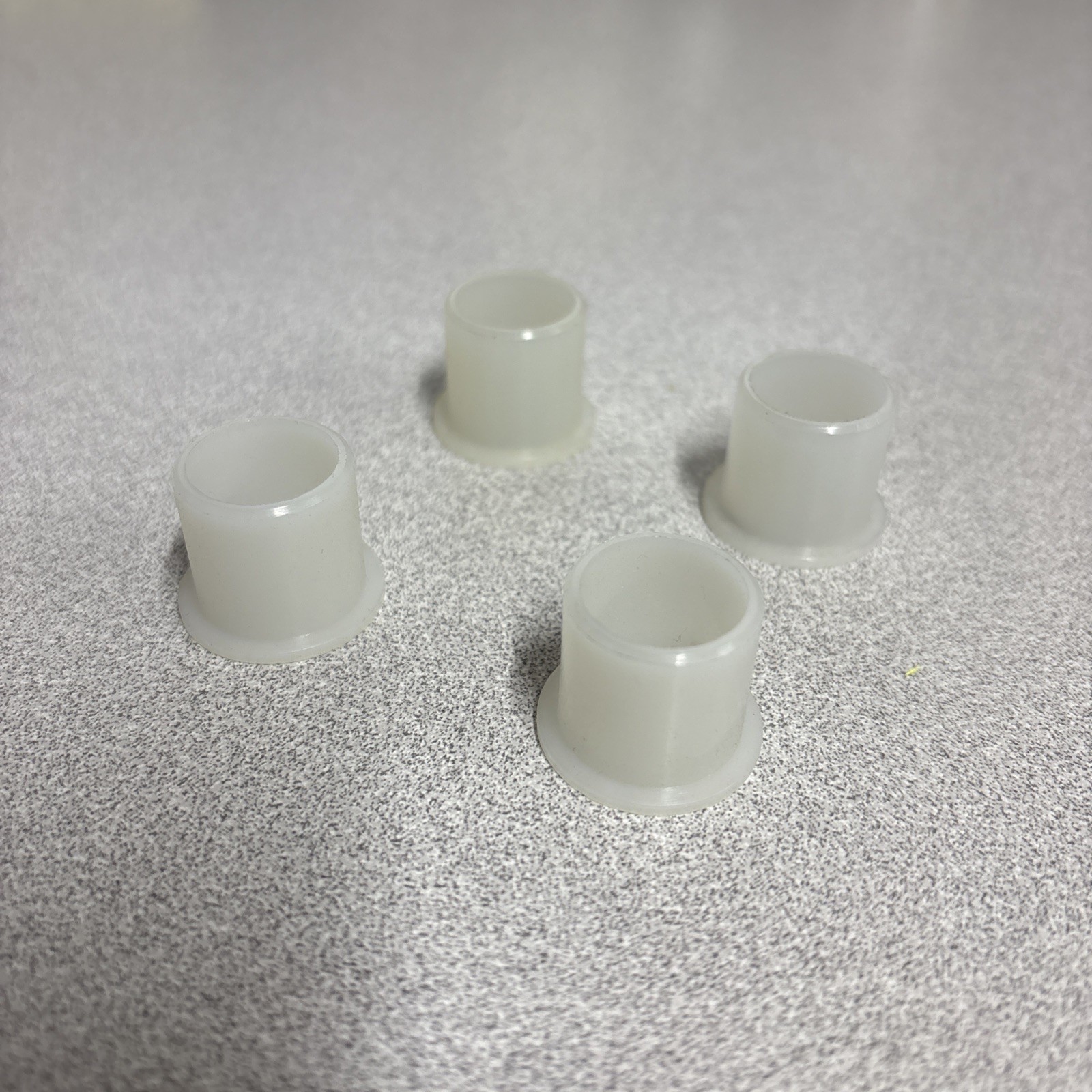 Nylon Flanged Bushings- 5/8″ ID x 3/4″ OD x 3/4″- NF-101212- Lot of 4