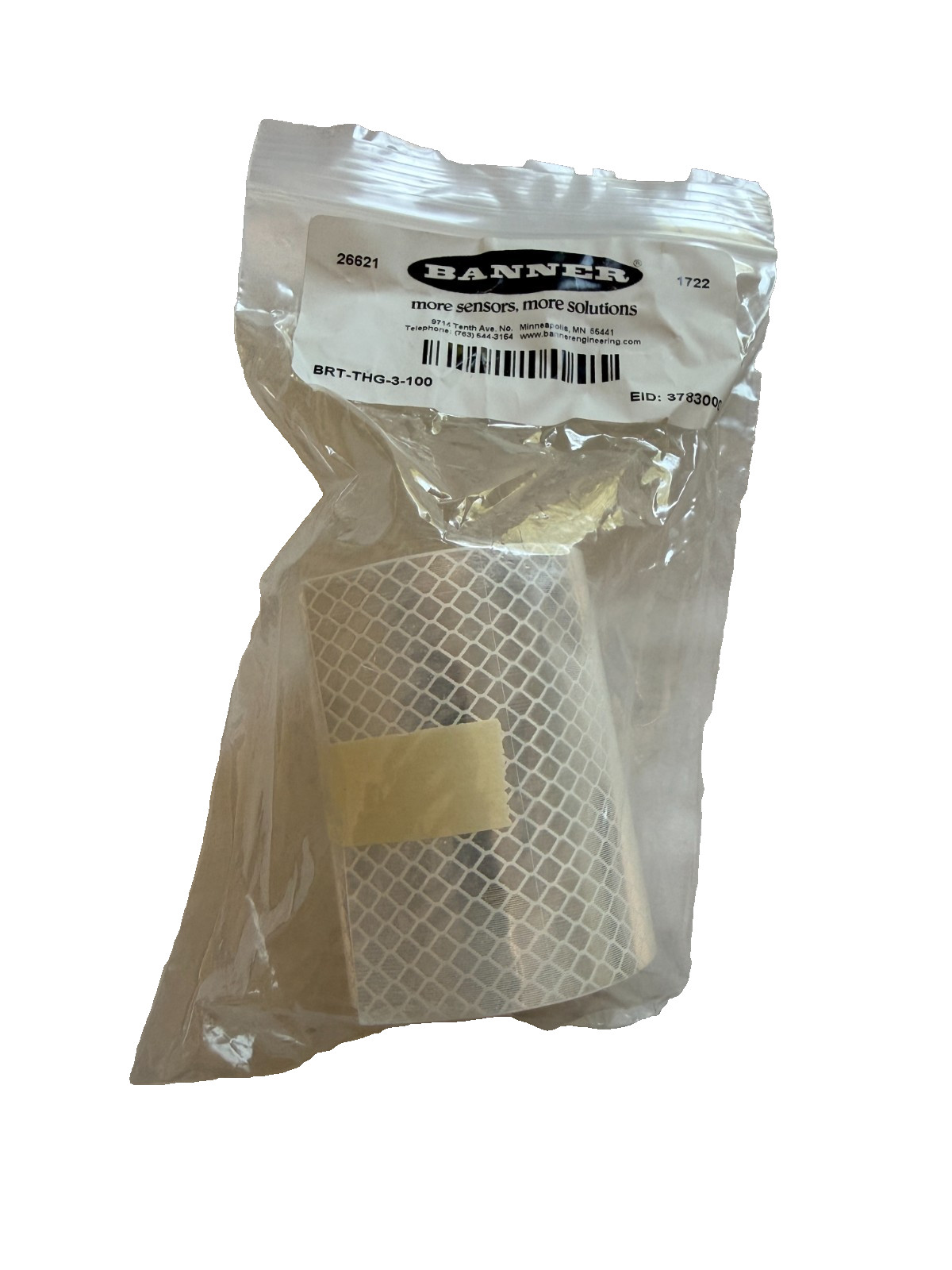 NEW BANNER BRT-THG-3-100 RETROREFLECTIVE TAPE 75 mm by 2.5 m long 26621