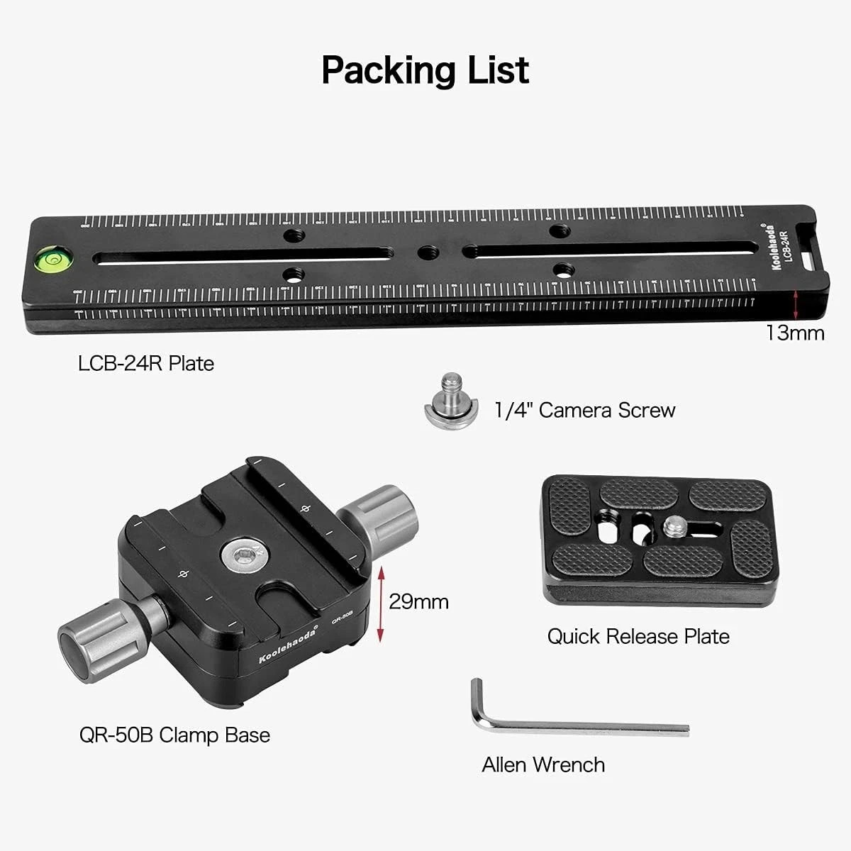 240mm Professional Rail Nodal Slide Metal Quick Release Clamp,Dual Dovetail C…