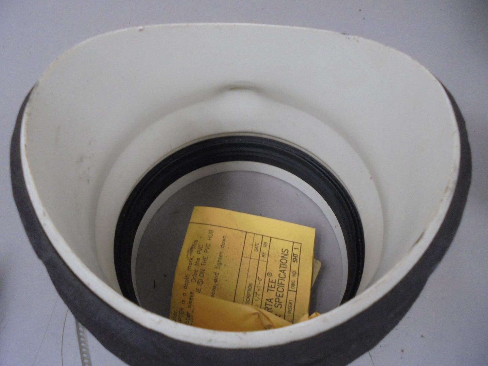 Inserta Tee 612CC Sewer Line Connector 6″ PVC to 10″ or 12″ Concrete
