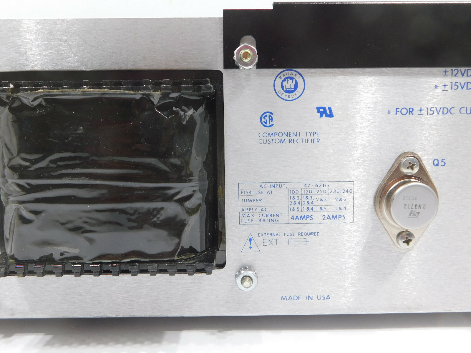 Westronics ZB10027001 Model DDS7800 Power Supply F/Temp /Monitor System