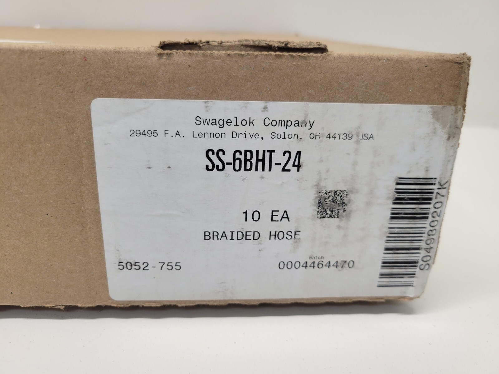 LOT OF (10) NEW IN BOX! SWAGELOK SS BRAIDED HOSE ASSEMBLY SS-6BHT-24