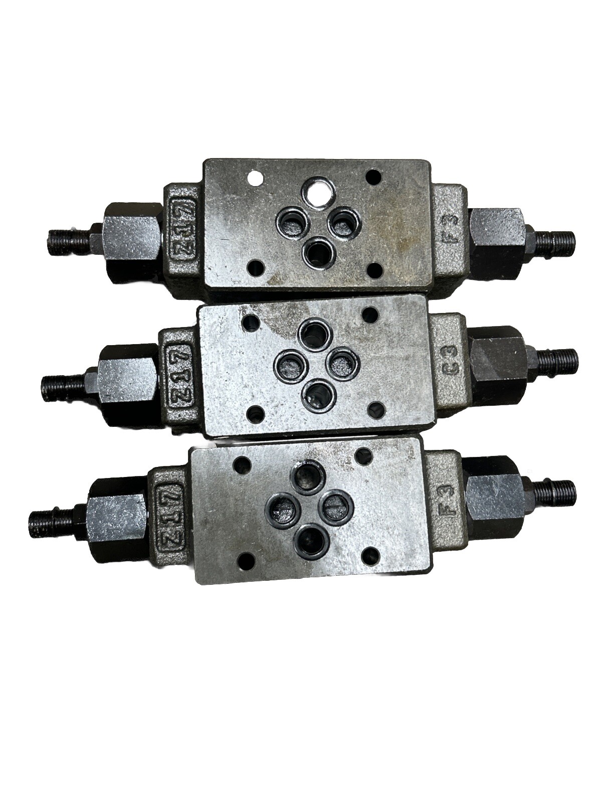 Lot Of 3 Nachi OCY-G01-W-Y-20 Modular Valve See Pics 30 Days Warranty